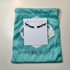 Kendra Scott Sutton Ear Climber Gunmetal Stud Earrings